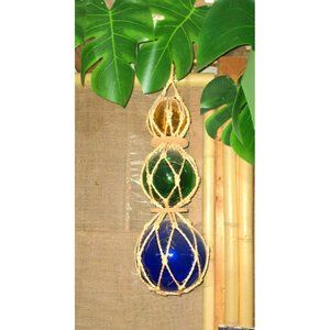 Reproduction Trio Glass Float Fishing Ball Buoy